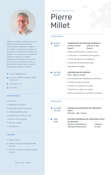 exemple de modele de cv europeen