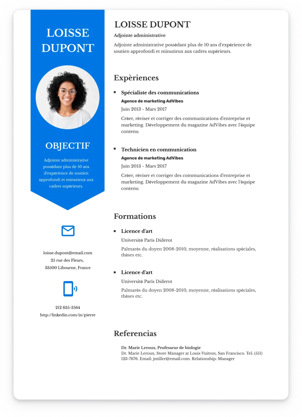 Modèle de CV créatif San Francisco avec photo et accents dynamiques