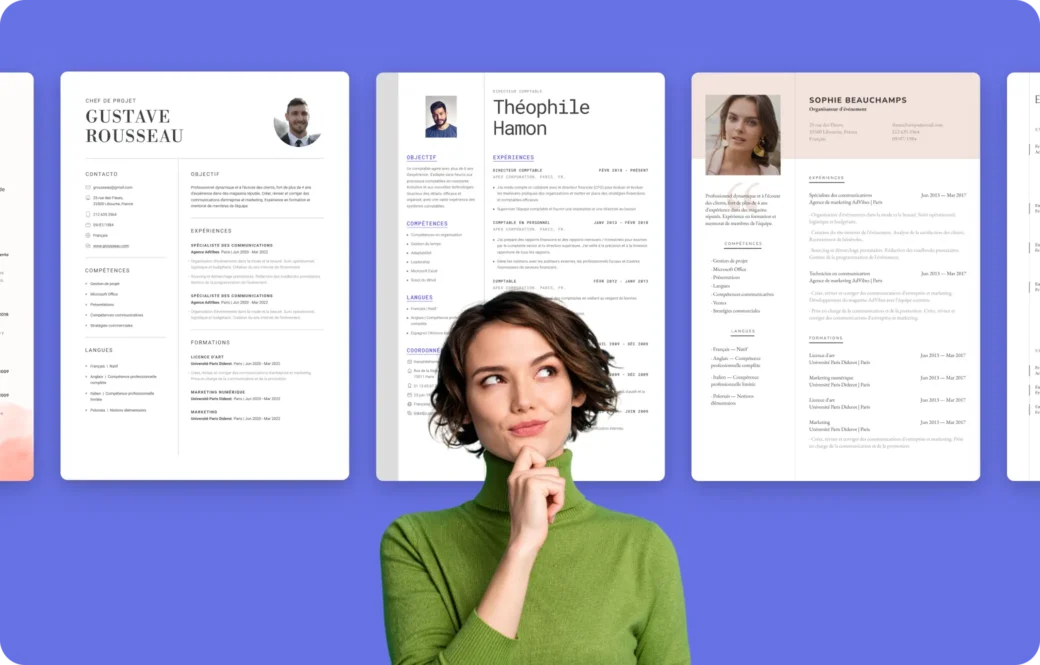 Importez votre CV ou créez-en un nouveau facilement avec les modèles OnlineCV