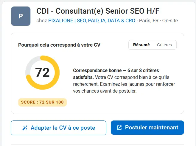 Job-match d'onlinecv